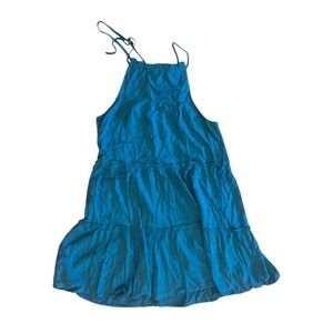 Cupshe Blue Tiered Mini‎ Dress Sleeveless Casual Summer Dress Size M